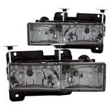 ANZO 111126 2007-2013 Gmc Sierra 1500 Projector Headlights w/ Halo Chrome