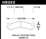 Hawk Performance HB322P.717 Hawk Chevy / GMC Truck / Hummer Super Duty Street Front Brake Pads