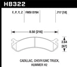 Hawk Performance HB322P.717 Hawk Chevy / GMC Truck / Hummer Super Duty Street Front Brake Pads