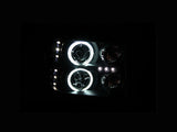 ANZO 111125 2007-2013 Gmc Sierra 1500 Projector Headlights w/ Halo Black