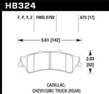 Hawk Performance HB324Y.673 Hawk LTS Street Brake Pads