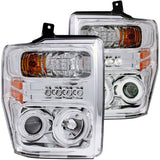 ANZO 111167 2008-2010 Ford F-250 Projector Headlights w/ Halo Chrome (CCFL)