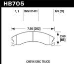 Hawk Performance HB705P.776 Hawk Chevy/GMC Express/Silverado/Savana/Sierra 15/25/35/4500 SuperDuty Rear Street Brake Pads