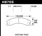 Hawk Performance HB705P.776 Hawk Chevy/GMC Express/Silverado/Savana/Sierra 15/25/35/4500 SuperDuty Rear Street Brake Pads