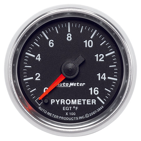 AutoMeter 3844 GS 0-1600 degree F Full Sweep Electronic Pyrometer Gauge