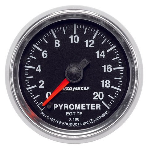 AutoMeter 3845 GS 0-2000 degree F Full Sweep Electronic Pyrometer Gauge