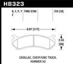 Hawk Performance HB323F.724 Hawk Chevy / GMC Truck / Hummer HPS Street Rear Brake Pads