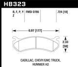 Hawk Performance HB323F.724 Hawk Chevy / GMC Truck / Hummer HPS Street Rear Brake Pads