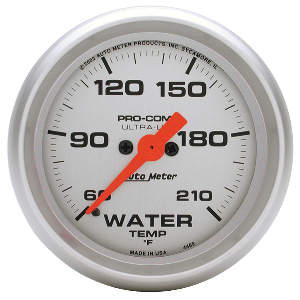 AutoMeter 4369 Ultra-Lite 52mm 60-210 Deg F Electronic Water Temp Gaug