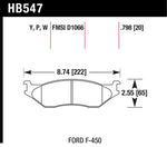 Hawk Performance HB547Y.798 Hawk LTS Street Brake Pads