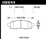 Hawk Performance HB644Z.785 Ceramic Street Brake Pads