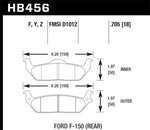 Hawk Performance HB456Y.705 Hawk 04-11 Ford F-150 /  06-08 Lincoln Mark LT Rear LTS Street Brake Pads