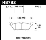 Hawk Performance HB792Z.676 Hawk 15 Ford F-150 Performance Ceramic Street Rear Brake Pads