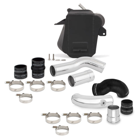 Mishimoto MMINT-F2D-11KBKP 11-16 Ford 6.7L Powerstroke Air-To-Water Intercooler Kit - Wrinkle Black w/ Polished Pipes