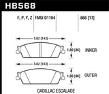 Hawk Performance HB568Y.666 Hawk 07 Chevy Tahoe LTZ LTS Rear Brake Pads