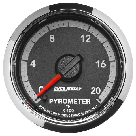 AutoMeter 8547 Gen4 Dodge Factory Match 52.4mm Full Sweep Electronic 0-2000 Deg F EGT/Pyrometer Gauge