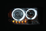 ANZO 111125 2007-2013 Gmc Sierra 1500 Projector Headlights w/ Halo Black