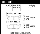 Hawk Performance HB301Y.630 Hawk LTS Street Brake Pads