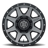 ICON 1817858052TT Rebound 17x8.5 8x6.5 13mm Offset 5.25in BS 121.4mm Bore Titanium Wheel