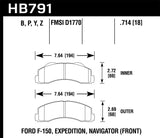 Hawk Performance HB791Y.714 Hawk 14-16 Ford F-150 LTS Street Front Brake Pads