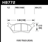 Hawk Performance HB772Y.654 Hawk 2012-2016 Ford F-150 / Full-Size Trucks and SUV - LTS Street Brake Pads