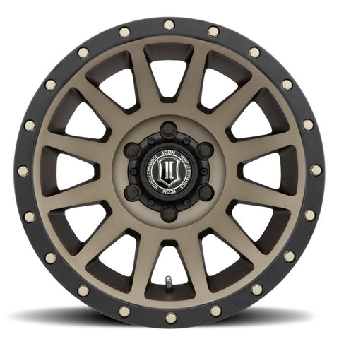 ICON 2017858347BR Compression 17x8.5 6x5.5 0mm Offset 4.75in BS 106.1mm Bore Bronze Wheel